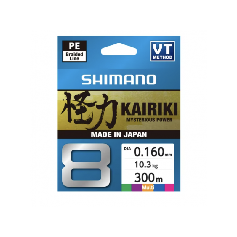 Nöör Shimano Kairiki 8 300m 0.16mm 10.3kg mitmevärviline