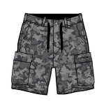 Püksid Shimano Cargo Shorts Grey Camo M